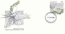 Australia 1986 25th Anniversary of Amnesty International 33c postal stationery envelope with first day cancellation