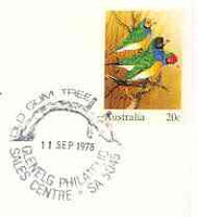 Australia 1978 Gouldian Finch 20c postal stationery envelope with first day cancel