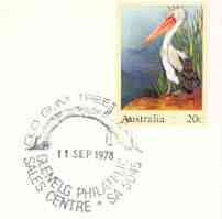 Australia 1978 Pelican 20c postal stationery envelope with first day cancel