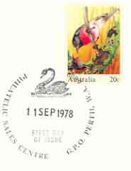 Australia 1978 Rose Robin 20c postal stationery envelope with first day cancel