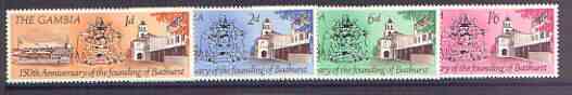 Gambia 1966 150th Anniversary of Bathurst set of 4 unmounted mint, SG 246-49*