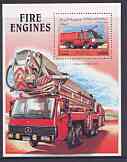 Somalia 1999 Fire Engines perf m/sheet unmounted mint