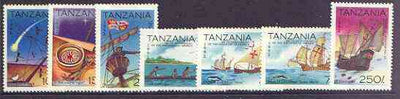 Tanzania 1992 500th Anniversary of Discovery of America by Columbus perf set of 7 unmounted mint, SG 1345-51