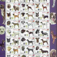 Timor (East) 2000 Dogs #02 perf sheetlet containing 24 values each with Scouts & Rotary Logos fine cto used