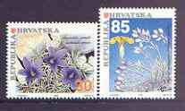 Croatia 1992 Flowers set of 2 unmounted mint, SG 191-92