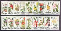 Barbados 1989 Wild Plants complete definitive set of 18 values unmounted mint, SG 890-905