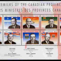 Canada 1998 Canadian Provincial Premiers perf sheetlet containing 10 values unmounted mint, SG 1769-78