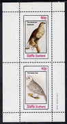 Staffa 1982 Birds #32 (Snow Owl & Goshawk) perf set of 2 values (40p & 60p) unmounted mint