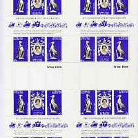 Christmas Island 1978 Coronation 25th Anniversary (QEII, Swan & Booby) in complete uncut sheet of 24 (8 strips of SG 96a) unmounted mint