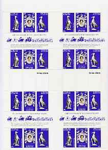 Christmas Island 1978 Coronation 25th Anniversary (QEII, Swan & Booby) in complete uncut sheet of 24 (8 strips of SG 96a) unmounted mint