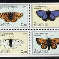 Aland Islands 1994 Butterflies set of 4 (ex booklet) unmounted mint SG 81-84