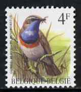 Belgium 1985-90 Birds #1 Bluethroat 4f unmounted mint, SG 2848