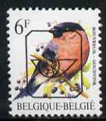 Belgium 1985-90 Birds #1 Bullfinch 6f unmounted mint with boxed posthorn precancel, SG 2850