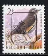 Belgium 1996-99 Birds #3 Redwing 2f unmounted mint with boxed posthorn precancel, SG 3304