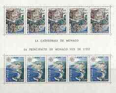 Monaco 1978 Europa - Views perf sheetlet containing five sets of two unmounted mint, SG MS 1347