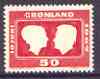 Greenland 1967 Royal Wedding 50ore unmounted mint, SG 66*