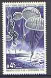 France 1969 Anniversary of Resistance & Liberation - Paratroops (D-Day Landings) 45c unmounted mint, SG 1835