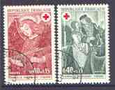 France 1970 Red Cross Fund - Frescoes from Dissay Chapel set of 2 superb cds used, SG 1902-03