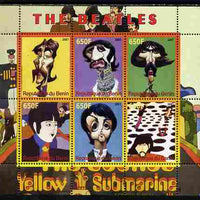 Benin 2007 The Beatles - Yellow Submarine perf sheetlet containing 6 values unmounted mint. Note this item is privately produced and is offered purely on its thematic appeal