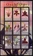 Djibouti 2010 Orchids perf sheetlet containing 9 values unmounted mint