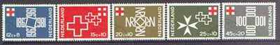 Netherlands 1967 Centenary of Dutch Red Cross set of 5 superb cds used, SG 1038-42