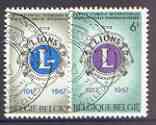 Belgium 1967 Lions International set of 2 superb used, SG 2004-5