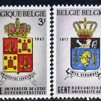 Belgium 1967 Universities of Ghent & Liege set of 2 unmounted mint, SG 2036-37