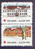 Cinderella - Denmark (Holbaek) 1985 Christmas Red Cross se-tenant set of 2 perf labels produced by Holbaek Red Cross