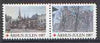 Cinderella - Denmark (Arhus) 1987 Christmas Red Cross se-tenant set of 2 perf labels produced by Arhus Red Cross