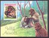 Somalia 1999 Wild Animals perf m/sheet (Apes) unmounted mint