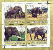 Eritrea 2002 Elephants #01 perf sheetlet containing set of 4 values with Scout Logo unmounted mint