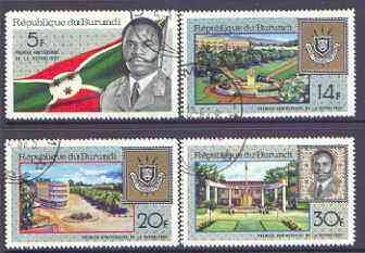 Burundi 1967 First Anniversary of Republic set of 4 fine cto used, SG 329-32