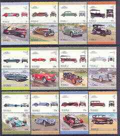 Tuvalu 1987 Cars #5 (Leaders of the World) set of 24 unmounted mint, SG 446-69