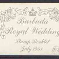 Barbuda 1981 Royal Wedding $26 booklet (1st issue) complete and pristine, SG SB3