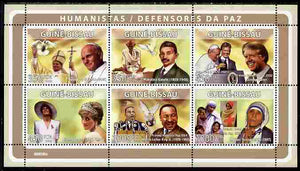 Guinea - Bissau 2008 Humanitarians perf sheetlet containing 6 values unmounted mint Michel 3951-56