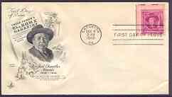 United States 1948 Birth Centenary of J C Harris (author of Brer Rabbit) on illustrated cover with first day cancel, SG 977