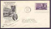 United States 1948 Centenary of Discovery of Gold in California on illustrated cover with first day cancel, SG 951