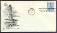 United States 1979 Sandy Hook Lighthouse 29c def on illustrated cover with first day cancel, SG 1590