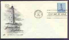 United States 1979 Sandy Hook Lighthouse 29c def on illustrated cover with first day cancel, SG 1590