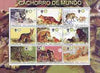 Angola 2000 Wolves perf sheetlet containing set of 9 values each with Rotary & Scouts Logos, fine cto used