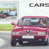 Somalia 1998 Cars perf m/sheet (showing Old & New Alfa Romeo) unmounted mint