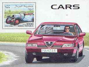 Somalia 1998 Cars perf m/sheet (showing Old & New Alfa Romeo) unmounted mint