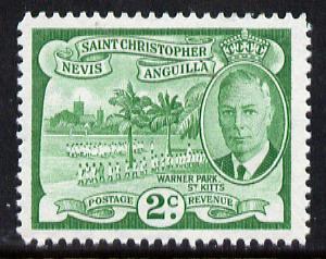 St Kitts-Nevis 1952 KG6 Warner Park 2c from Pictorial def set unmounted mint SG 95