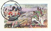 Staffa 1972 Pictorial imperf souvenir sheet (35p value) Argyll & Sutherlands at Battle of Alma cto used