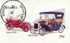 Staffa 1973 Veteran Cars (Albion & Buick) imperf souvenir sheet (35p value) cto used