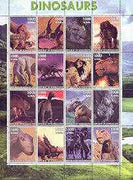 Somaliland 2001 Dinosaurs perf sheetlet #2 containing set of 16 values unmounted mint