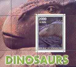 Somaliland 2001 Dinosaurs perf m/sheet #1 containing one value unmounted mint