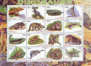 Timor (East) 2001 Dinosaurs perf sheetlet #2 containing set of 16 values unmounted mint