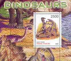 Timor (East) 2001 Dinosaurs perf m/sheet #2 containing one value unmounted mint