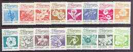 Nicaragua 1987 Flowers perf set of 16 values unmounted mint (dated 1987) SG 2838-53